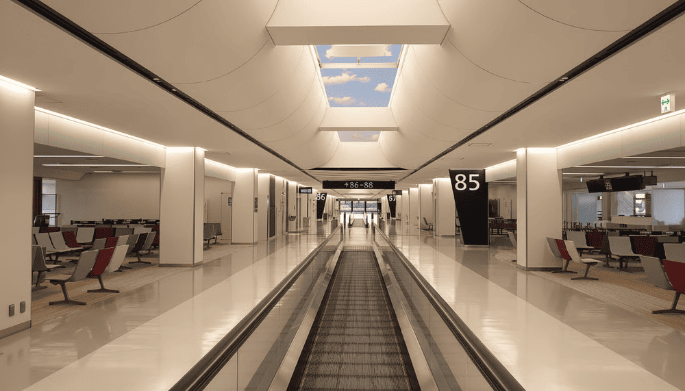 Khu vực toà nhà vệ tinh ở nhà ga 2